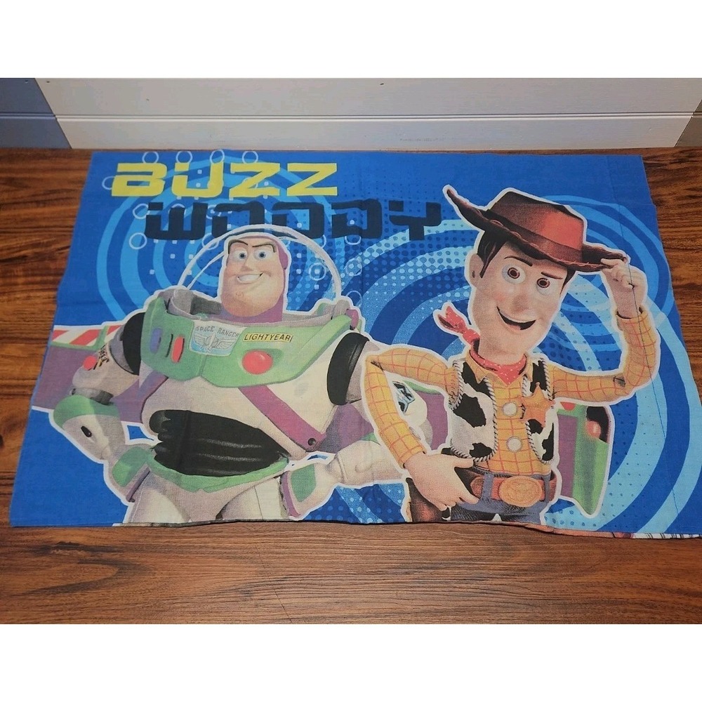 TOY STORY Buzz Lightyear Woody Rex Pillow Case WE STICK TOGETHER Standard Pixar